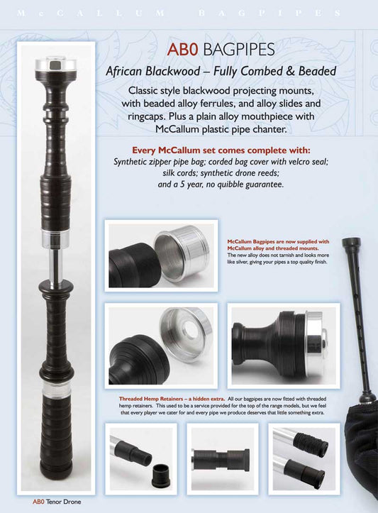 McCallum AB0 Bagpipes