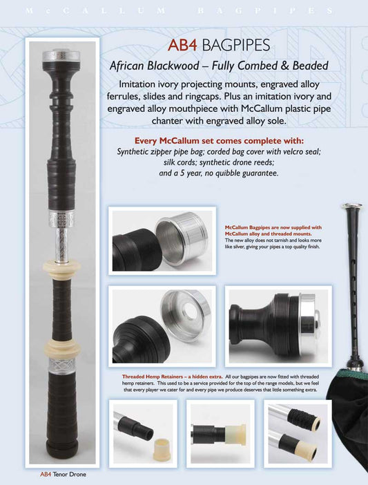 McCallum AB4 Bagpipes