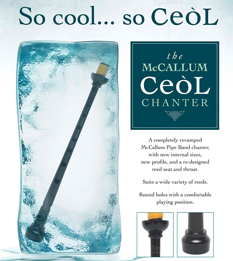 McCallum Ceol Pipe Chanter/Engraved Alloy Sole